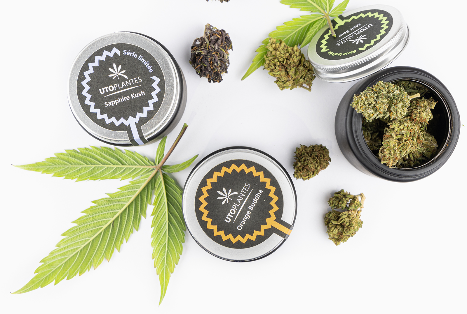 bocaux de fleurs de cbd utoplantes